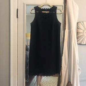 Laser cut, navy Jcrew dress